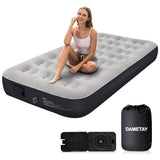 1 x RAW Customer Returns Dametay air mattress air bed self-inflating for 1 person with integrated pump inflatable mattress air mattress self-inflating for camping travel and home - RRP €61.99