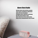 1 x RAW Customer Returns Fyearfly Digital radio alarm clock, radio alarm clock with Bluetooth speaker, multifunctional FM digital radio alarm clock with Bluetooth speaker for the bedroom at home rose gold  - RRP €44.29