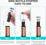 1 x RAW Customer Returns Electric Wine Bottle Opener Kit, Cordless Electric Corkscrew, Automatic Bottle Opener Cordless Wine Opener, Corkscrew Set Includes Foil Cutter, Wine Stopper - RRP €15.85