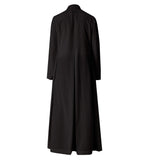 1 x RAW Customer Returns GraduatePro Priest Pastor Cassock Clergy Vestment Single Breasted Pulpit for Church Activities Roman Black - RRP €46.78