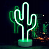 1 x RAW Customer Returns Molbory LED cactus, neon sign, LED neon light with battery or USB, cactus neon sign lights neon light for Christmas birthday gift party children living room bar wedding decoration - RRP €12.79