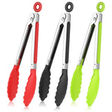 20 x Brand New Dimeho Stainless Steel Kitchen Tongs, Mini BBQ Tongs with Silicone Handle, 8 Inch Serving Tongs for Cooking and Grilling, Red, Green, Black, 3 Pack - RRP €164.0