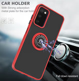 1 x RAW Customer Returns RankOne Case for Redmi Note 12S 6.43 Inches , Ring Stand Magnetic Suction Cup Phone Case Matte Transparent - Red - RRP €21.6