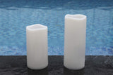 1 x RAW Customer Returns Eldnacele Waterproof Flameless Candles with Remote Control Timer Function, Battery Operated Large Flickering LED Pillar Candles for Outdoor Garden Lanterns Decoration White, 10cm x 20cm 25cm  - RRP €25.2