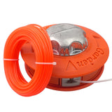 1 x RAW Customer Returns Zeqeey Grass Trimmer Replacement Spool Head M10 x 1.25 Left Hand Thread with 15m 2.4mm Trimmer String Wire for Brush Cutter, Universal Mowing Head, Color Orange - RRP €17.99