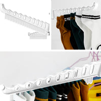 1 x RAW Customer Returns Kikuo Foldable Clothes Airer, Universal Indoor Outdoor Clothes Airer, Stainless Steel Double Layer Clothes Hanger, Portable Rotating Drying Rack for Shirts Clothes, Space Saving Silver  - RRP €41.29