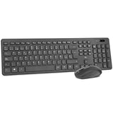 1 x RAW Customer Returns Rii RK200 2.4Ghz Wireless Mouse and Keyboard Combo for Android Windows Mac Linux and Other Devices with USB-QWERTY Spanish, Black Color - RRP €19.82