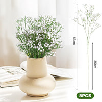 1 x Brand New RANJIMA 8 Pieces Artificial Flowers Balcony Artificial Flowers, Artificial Gypsophila Flowers Artificial Easter Bouquet for Wedding Bridal Bouquets Home Crafts Table Garden Spring Decoration - RRP €20.4