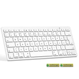 1 x RAW Customer Returns Emetok German Bluetooth keyboard, ultra-thin QWERTZ compatible with iPad 10.2 9.7, iPad Pro 11 iPad Pro 12.9, iPad Air iPad Mini iPhone, including 2 AAA batteries, stable connection - RRP €19.99