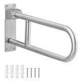 2 x RAW Customer Returns LORESJOY Disabled toilet grab bar, 60cm foldable wall support bar, disabled toilet grab bars for seniors, stainless steel toilet support bar, folding toilet support bar, load capacity 300-350kg - RRP €120.98