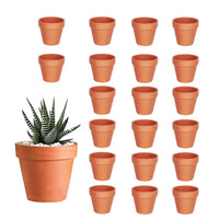 1 x RAW Customer Returns HDKAJL 20 pieces terracotta pot, clay plant pots, mini terracotta flower pot with drainage hole, ceramic plant pot for indoor and outdoor plants, cactus, succulents, houseplants 3.5 x 3 cm  - RRP €14.57