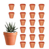 1 x RAW Customer Returns HDKAJL 20 pieces terracotta pot, clay plant pots, mini terracotta flower pot with drainage hole, ceramic plant pot for indoor and outdoor plants, cactus, succulents, houseplants 3.5 x 3 cm  - RRP €14.57