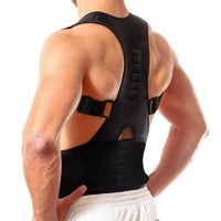 1 x RAW Customer Returns Ducomi Extreme Active Posture Adjustable Postural Back Brace Magnetic Band, Brace for Men and Women Corrective Support Support 12 Magnets 800 Gauss, Improves Posture Pain Black,L  - RRP €19.67