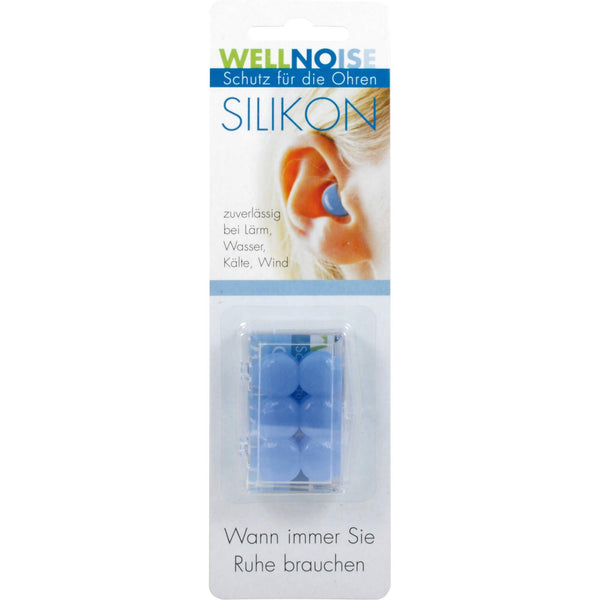 1 x Brand New WELLNOISE silicone blue ear plugs, pack of 6 ear plugs - RRP €7.04