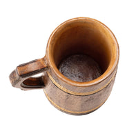 1 x RAW Customer Returns GoCraft Handcrafted Wooden Beer Mug Camping Travel Outdoor Mug for Men Tea Coffee Cup with Handle Craft Mug Drinking Stein - RRP €29.41