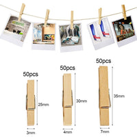 5 x Brand New Mini wooden clips, small wooden clips, mini clips for pictures, mini wooden clothespins, 150 pieces mini wooden clothespins, mini wooden clips, small wooden clips for photo paper, 2.5 3 3.5cm - RRP €102.0