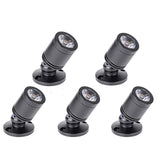 1 x RAW Customer Returns Small LED recessed spotlights, pack of 5, 3W mini LED spots, 360 swiveling, 230V aluminum ceiling spotlights for closets, hallways, galleries, shops - RRP €29.23