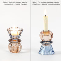 7 x Brand New simpdecor Glass Candle Holders, 2 in 1 Set of 6 Candle Holders for Wedding, Date and Home Decoration, 9cm - RRP €153.79