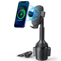 1 x RAW Customer Returns Car phone holder with charging function. 15W fast wireless charger car, car cup holder Qi charger phone holder with QC 3.0 adapter compatible with iPhone, Samsung, Huawei LG etc. Apps2Car - RRP €47.98