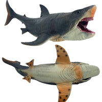 1 x RAW Customer Returns SIENON Large Shark Toy Megalodon 27CM Realistic Figure Deep Sea Creature Plastic Hand Painted Ocean Animal Model Playset for Bath Toys Cake Topper Collection - RRP €18.14