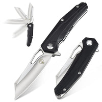 1 x RAW Customer Returns AUBEY one-handed pocket knife small, sharp folding knife mini knife with D2 steel blade, G10 handle, flipper - EDC knife for outdoor survival hunting fishing collecting gift - RRP €25.2