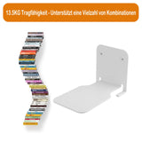 1 x RAW Customer Returns FARYODI Invisible Bookshelf - Pack of 4 Book Shelf Wall Mounting, Modern Book Shelf, Space Saving, Floating Shelves Wall for Bedroom, Office, Kitchen White  - RRP €24.99