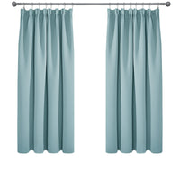 1 x RAW Customer Returns Deconovo Blackout Curtains Thermal Insulated Room Darkening Curtains for Living Room Bedroom, 2 Panels, 46 x 54 , Sky Blue - RRP €36.49