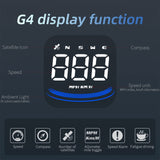 1 x RAW Customer Returns Geloo Car HUD Head Up Display, Universal KMH MPH Digital GPS Speedometer Smart Tachometer with OverSpeed Alarm Fatigue Warning USB Interface for All Vehicles - RRP €30.99