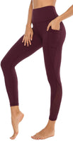 1 x RAW Customer Returns Persit Sports Leggings Women s Sports Pants Yoga Pants Sports Leggings Tights for Women Long Wine Red 44-46 Manufacturer Size XL  - RRP €26.21