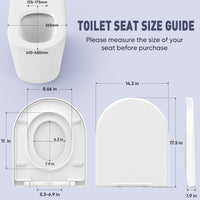 1 x RAW Customer Returns WC seat family, MUJIUSHI family toilet lid with removable child seat, automatic lowering, adjustable hinge, quick-release function D U-shape PP children and adults toilet seat - RRP €39.34