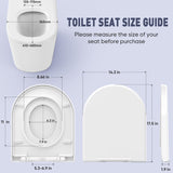 1 x RAW Customer Returns Toilet seat family, MUJIUSHI family toilet lid with removable child seat, soft-close mechanism, adjustable hinge, quick-release function D U-shape PP children and adults toilet seat - RRP €35.21