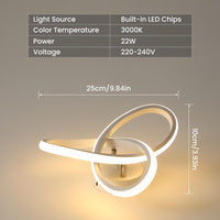 1 x RAW Customer Returns Osairous Modern LED Ceiling Light, 22W 2500LM LED Ceiling Lamp Flower Shape Design, White LED Chandelier Living Room for Bedroom Kitchen Hallway, Warm Light 3000K, 25CM - RRP €28.52