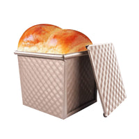 1 x RAW Customer Returns Bread baking pan with lid toast bread baking pan bread baking pans toast bread pan non-stick bread pan loaf pan with ventilation holes kaiser bread toast pan pullman loaf pan for breads pastries cakes 0.5lb-250g - RRP €19.99