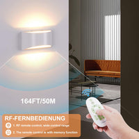 1 x RAW Customer Returns Elitlife LED Wall Light Indoor with Remote Control 10W Wall Lamp Dimmable Adjustable Color Temperature 2700K-6500K Modern Up Down Wall Lighting for Bedroom Hallway Stairs White  - RRP €33.26