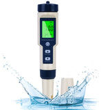 1 x RAW Customer Returns Flintronic PH Meter, 5 in 1 PH TDS EC Salinity Temperature Water Quality Tester, LCD Display with Green Backlight Water Quality Tester, for Aquariums Hydroponics Swimming Pool - RRP €23.42