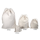 7 x RAW Customer Returns Cotton Drawstring Bag, Home Cotton Drawstring Laundry Bag, Adjustable Drawstring Cotton Bags 22 28cm  - RRP €67.97