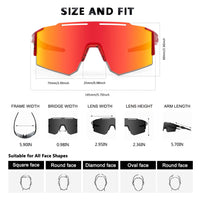 1 x RAW Customer Returns Eninedeuisou Sunglasses Cycling Glasses for Men Women UV 400 Protection Goggles MTB Sports Glasses for Outdoor Sports Cycling Driving Running Golf Baseball - RRP €27.99