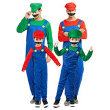 20 x Brand New COXNSXX Plumber Brothers Costume, Cosplay Costume with Hat and Mustache, Suitable for Cosplay Carnival and Theme Parties - RRP €539.8