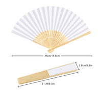 1 x RAW Customer Returns ABSOFINE Pack of 24 hand fans, white paper fans, wedding fans, foldable pocket fans, folding fans, guest gift for wedding, party, birthday, DIY and wall decoration - RRP €23.18