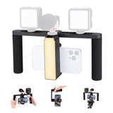 1 x RAW Customer Returns Smartphone Video Rig, ULANZI Mobile Phone Stabilizer, iPhone Stabilizer with LED Light and Cold Shoe Mounts, Mobile Phone Holder for iPhone 13 12 Pro Max Galaxy 20 FE Huawei P30 YouTube Tiktok Video Filming - RRP €32.45