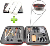 1 x RAW Customer Returns Jig Coil DIY Tools Kit, Build Coil Kit Complete Package, Ohm Meter, Diagonal Pliers, Scissors, Screwdriver, Ceramic Elbow Tweezers, A1 Heating Wire, Free High Quality Cotton, Enhanced Edition - RRP €25.7