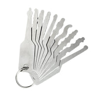 1 x RAW Customer Returns Lock picking set for security locks rotary disc locks, stainless steel, locking tool, locksmith tool for house locking 10 pcs  - RRP €11.48