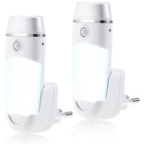 1 x RAW Customer Returns Hiboom 2-pack 4-in-1 LED night light with motion detector, battery-operated flashlight, removable emergency lamp with EU plug, twilight sensor safety lamp, for stairs, hallway, emergency power failure - RRP €39.99