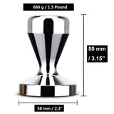 1 x RAW Customer Returns Coffee Tamper Coffee Ground Press Coffee Bean Press Chrome Plated - RRP €17.34