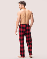 1 x RAW Customer Returns LAPASA Men s Pajama Pants Checked Pajama Pants, Long Relaxation Pants Lounge Pants Leisure Pants M39 Warmer, Cotton Flannel Black Red, Medium - RRP €25.45