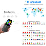 1 x RAW Customer Returns Translator with Voice Output, Supports 137 Language Translator Device WiFi Hotspot Offline Translator, 2.4 Inch Touchscreen Translator Voice Translator for Travel Learning Business Black  - RRP €85.91