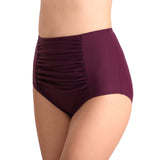 3 x Brand New Acfoda High Waist Bikini Bottoms Women High Waist Bikini Briefs Ruched Tummy Control Bikini Bottom Women Full Coverage Fashion Beach Swim Trunks Purple S - RRP €82.8