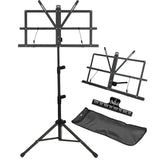 1 x RAW Customer Returns GLEAM Music Stand - 2 in 1 Dual Use Table Book Stand Foldable Music Holder with Carrying Bag - RRP €16.13