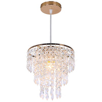 1 x RAW Customer Returns FRIXCHUR Small Gold Chandeliers Flush Mount Chandelier Ceiling Lights for Girls Bedroom Modern Raindrop Crystal Hanging Light Fixture for Hallway Dining Room Kids Room E26 - RRP €39.82