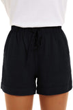 1 x RAW Customer Returns NEYOUQE Shorts Women Elegant Drawstring Casual with Pockets Summer Sports Outdoor Shorts Women Large Sizes Black XXL - RRP €27.99